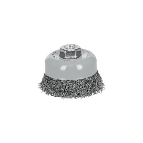 Truper Wire Cup Brush Crimped with Multifit Thread 100mm