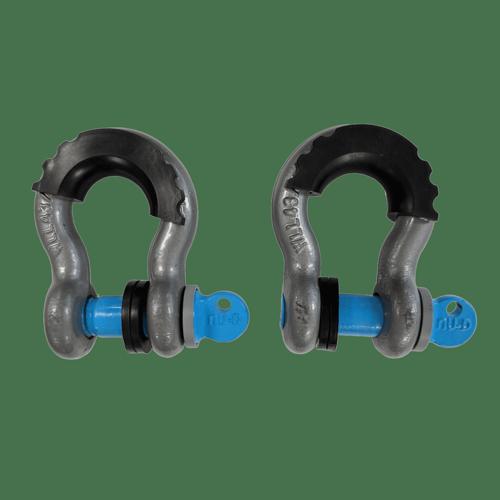 NU-D Bow Shackles Easy Tighten/Loosen Galvanised. 4 x 4 Recovery Kit. 2 Pack