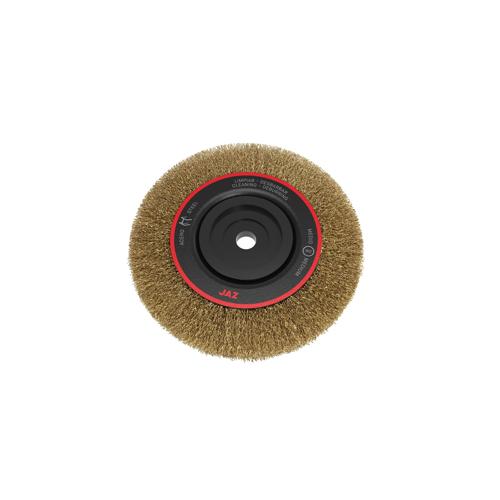 Jaz Wire Wheel Wide Face Crimped - Multi Fit Bore - Solid Brass