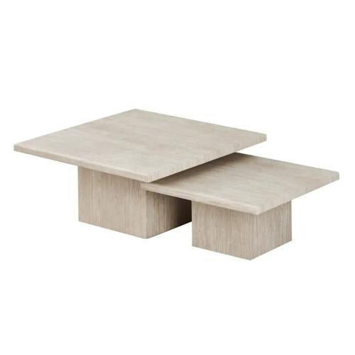 Sienna Travertine Table Nest - 800x800x360 600x600x420
