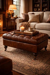 Button Topseat Withstorage Vintage Cigar