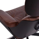 Eames Chair & Footstool Vintage Cigar - 780 X 850 X 890