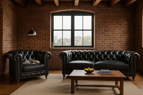Hampton Court 1 Seater Belon Black