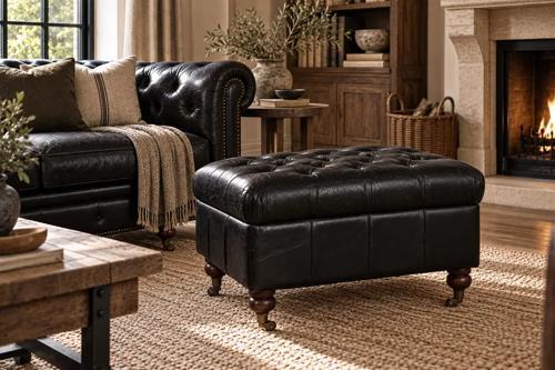 Button Top Seat Withstorage Belon Black