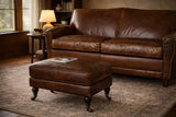 Large Ottoman Vintage Cigar Brown