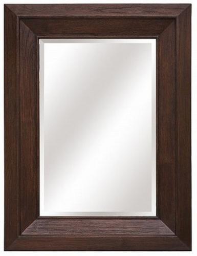 Solid Wood Bevelled Mirror Dark Oak - 1100 X 1500
