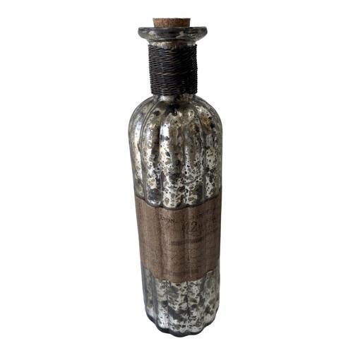French Chateau Antique Vase - Rustic Antique Silver - 76 X 76 X 280