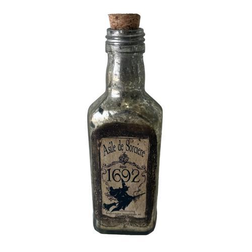 French Chateau Antique Medicine Bottle - Rustic Antique Silver - 38 X 76 X 152