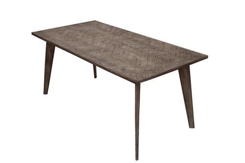 Nordic Herringbone Dining Table with Four Leg Base - Grey - 1800 X 900 X 780