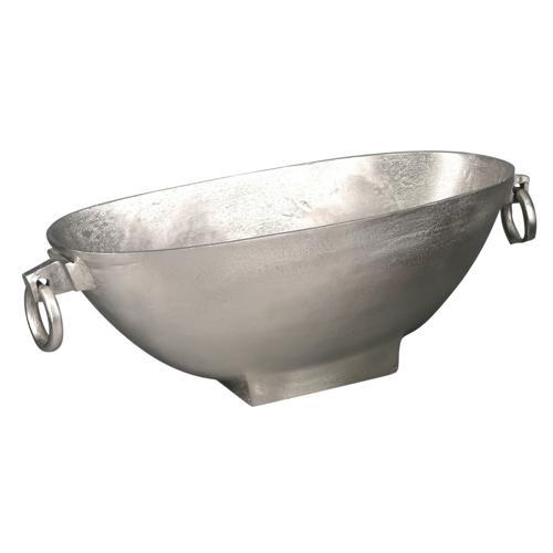 Aluminium Oval Handle Bowl (l) - Silver
