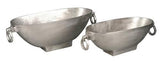 Aluminium Oval Handle Bowl (l) - Silver
