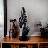 Aluminium Silence Sculpture on Black MDF Base - Black