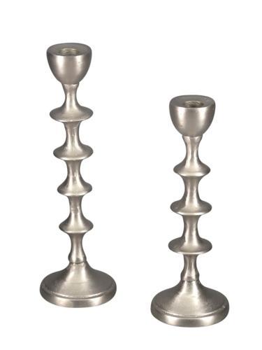 Aluminium Tiered Candle Holder (s) - Silver