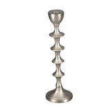 Aluminium Tiered Candle Holder (l) - Silver