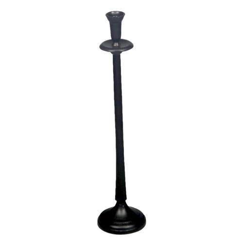 Aluminium Round Candle Holder (s) - Black - 130 X 130 X 590