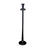 Aluminium Round Candle Holder (m) - Black - 130 X 130 X 675