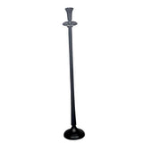 Aluminium Round Candle Holder (l) - Black - 130 X 130 X 780