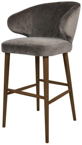 Venus Barstool Grey Chenille - Seat Height 650