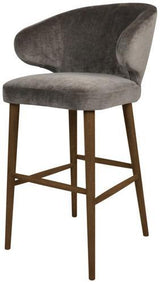 Venus Barstool Grey Chenille - Seat Height 650