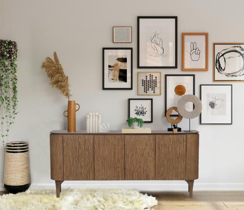 Oslo Sideboard - Nettlewood & Veneer Top - 1600 X 480 X 785