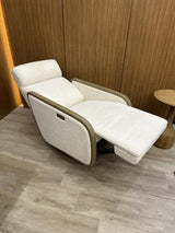 Oakmount Electric Recliner - Ashwood and Boucle Fabric