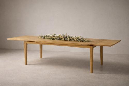 Atlas Ash Extension Dining Table - 500mm Ext At Each End