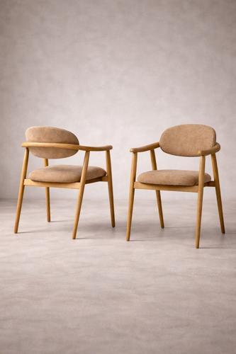 Cellini Dining Chair - Natural Ash Wood - 565x558x780; Seat Height: 460mm