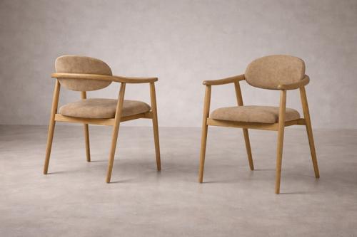Cellini Dining Chair - Natural Ash Wood - 565x558x780; Seat Height: 460mm