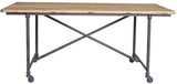 Industrial Dining Table Old Elm / Iron - 1800 X 900 X 780