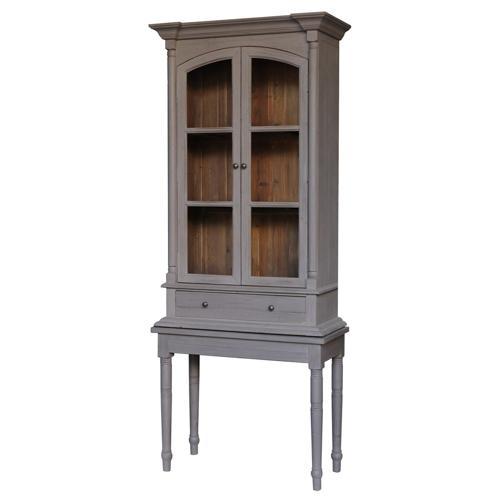 Secretary's Cabinet Antique Grey Old Pine