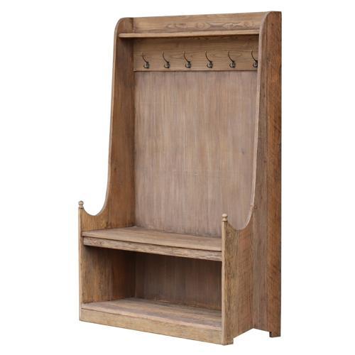 Old Oak Entrance Unit Withseat & Hooks - Reclaimed Oak