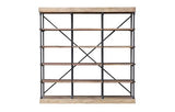 Large Elm Bookcase - Reclaimed Elm / Iron - 2130 X 450 X 2130