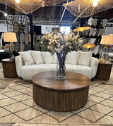 Coffee Table Round - Old Elm - 1100 X 1100 X 400