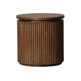 Side Table Round - Old Elm - 500 X 500 X 500