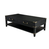 Harlequin Coffee Table 2 Through Drawers - Old Pine / Metal Fittings