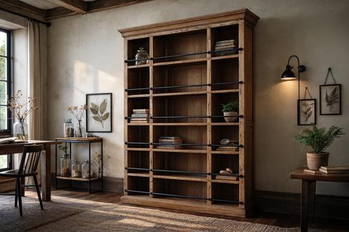 Nomad Bookcase - Reclaimed Elm - 1300 X 400 X 2200