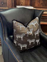 Snugg & Co. Cushion Cover - Zebra Print Cushion Cover - Green Velvet