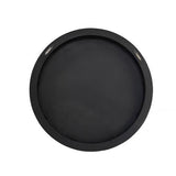 Teak & Black Round Mirror - Teak Veneer / MDF