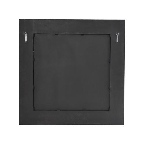 Black Oak & Gold Square Mirror - Oak Veneer / MDF
