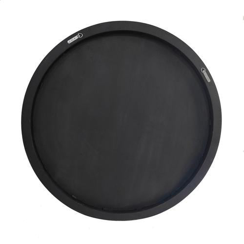 Black Oak & Gold Round Mirror - Oak Veneer / MDF - 1525x1525x80; 32kgs