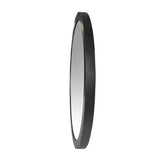 Black Oak & Gold Round Mirror - Oak Veneer / MDF - 1525x1525x80; 32kgs