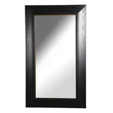 Black Oak Rectangle Wall Mirror - Oak Veneer / MDF