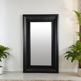 Black Walnut Rectangle Floor Mirror - Oak Veneer / MDF