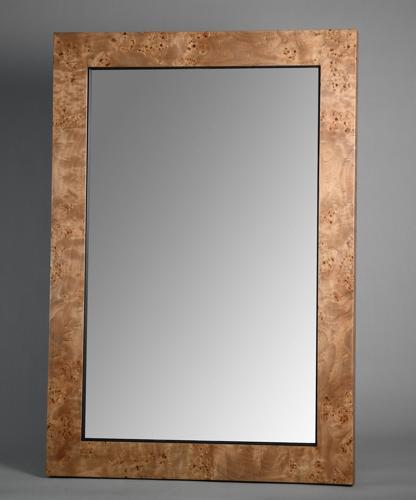 Burl Walnut Rectangle Mirror - Veneer / MDF