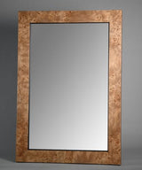 Burl Walnut Rectangle Mirror - Veneer / MDF