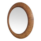 Walnut Round Mirror - Veneer / MDF - 1520x1520x55; 28kgs