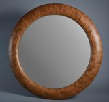 Walnut Round Mirror - Veneer / MDF - 1520x1520x55; 28kgs