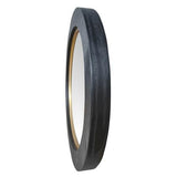 Black Oak & Gold Round Mirror - Veneer / MDF