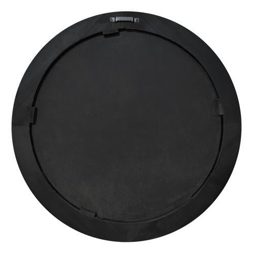 Black Oak & Gold Round Mirror - Veneer / MDF