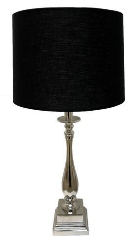 Table Lamp - Aluminium / Nickel Finish / Sh - Balck Linen